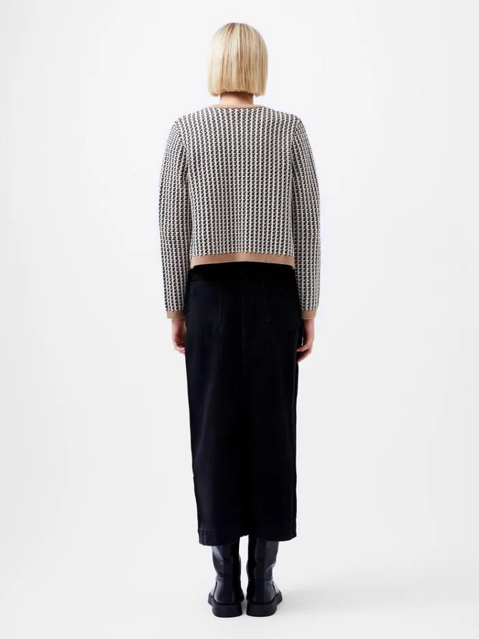 French Connection Jumpers and Cardigans Noar Cardigan Oatmeal Melcl Cream 8211 Woman