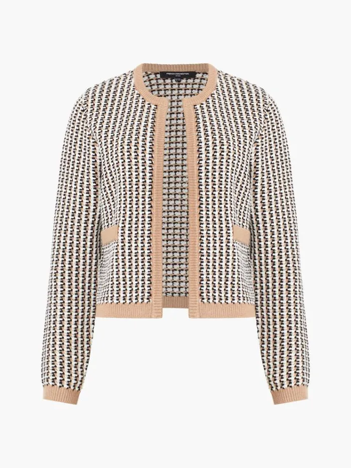 French Connection Jumpers and Cardigans Noar Cardigan Oatmeal Melcl Cream 8211 Woman