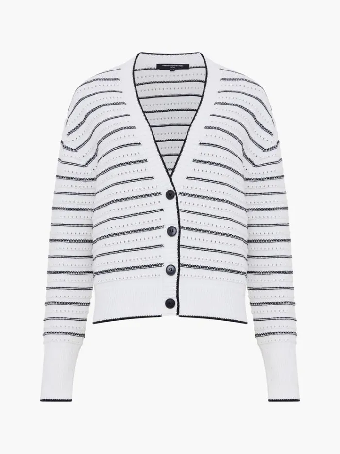 French Connection Jumpers and Cardigans Oskie Long Sleeve Cardigan Winter Whitemoonles 8211 Woman
