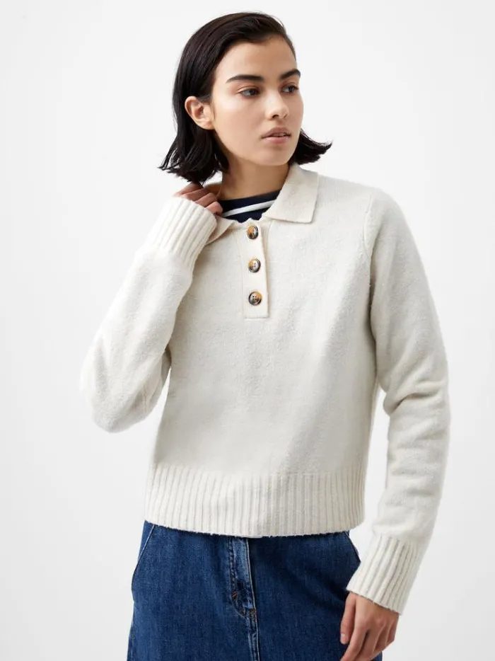 French Connection Jumpers and Cardigans Vhari Recycled Long Sleeve Button Up Jumper Oatmeal Mel 8211 Woman French Connection Jumpers and Cardigans Vhari Recycled Long Sleeve Button Up Jumper Oatmeal Mel 8211 Woman