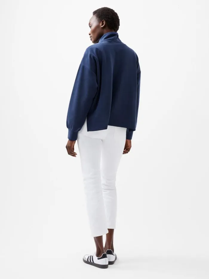 French Connection Jumpers and Cardigans Wren Half Zip Sweater Midnight Blue 8211 Woman