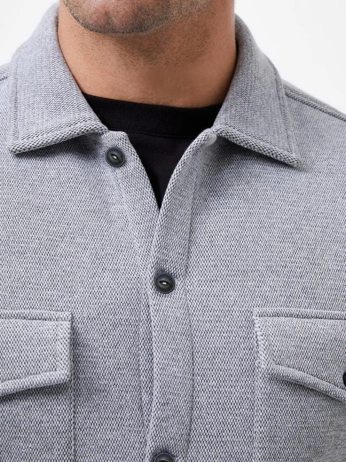 French Connection Shirts Button Through Overshirt Grey 8211 Man