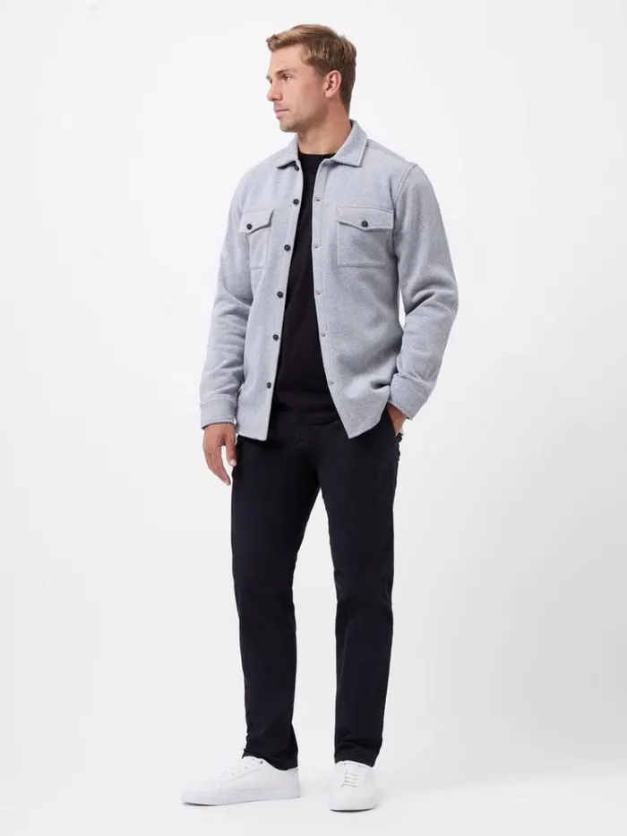 French Connection Shirts Button Through Overshirt Grey 8211 Man