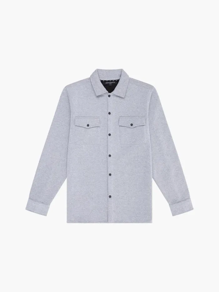 French Connection Shirts Button Through Overshirt Grey 8211 Man