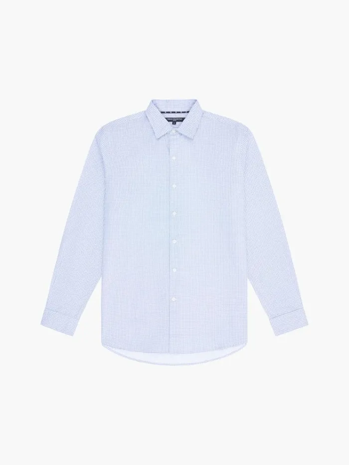 French Connection Shirts Regular Fit Classic Collar Geo Floral Shirt Lt Blue Print 8211 Man