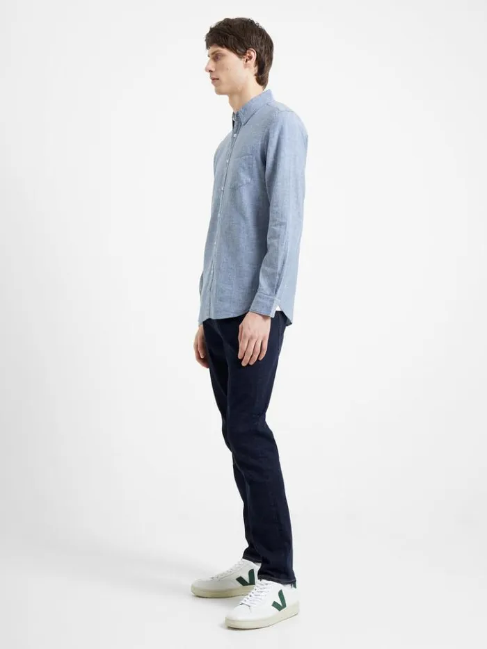 French Connection Shirts Relaxed Chambray Shirt Indigo 8211 Man