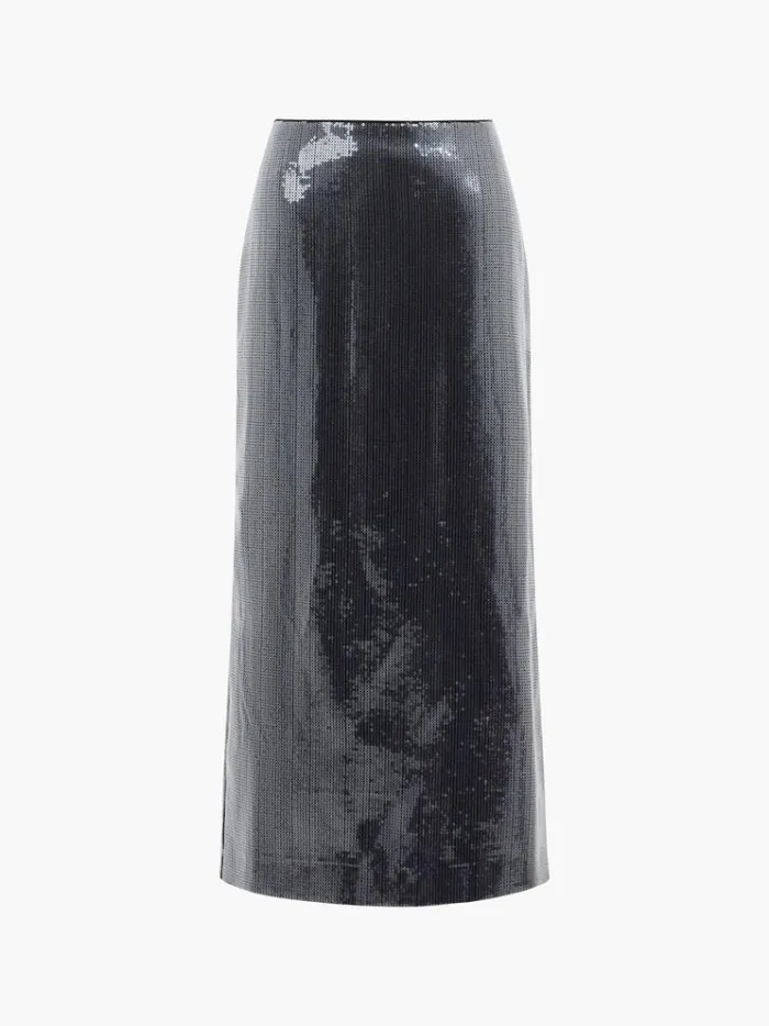 French Connection Skirts and Shorts Amy Sequin Midi Skirt Gunmetal 8211 Woman