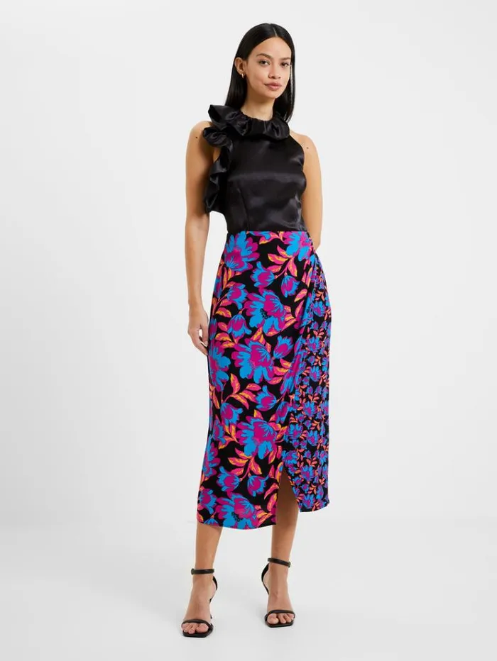 French Connection Skirts and Shorts Darla Eco Anita Midi Skirt Black Multi 8211 Woman French Connection Skirts and Shorts Darla Eco Anita Midi Skirt Black Multi 8211 Woman