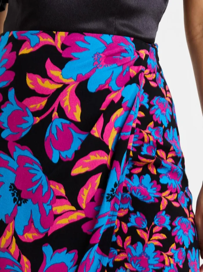 French Connection Skirts and Shorts Darla Eco Anita Midi Skirt Black Multi 8211 Woman