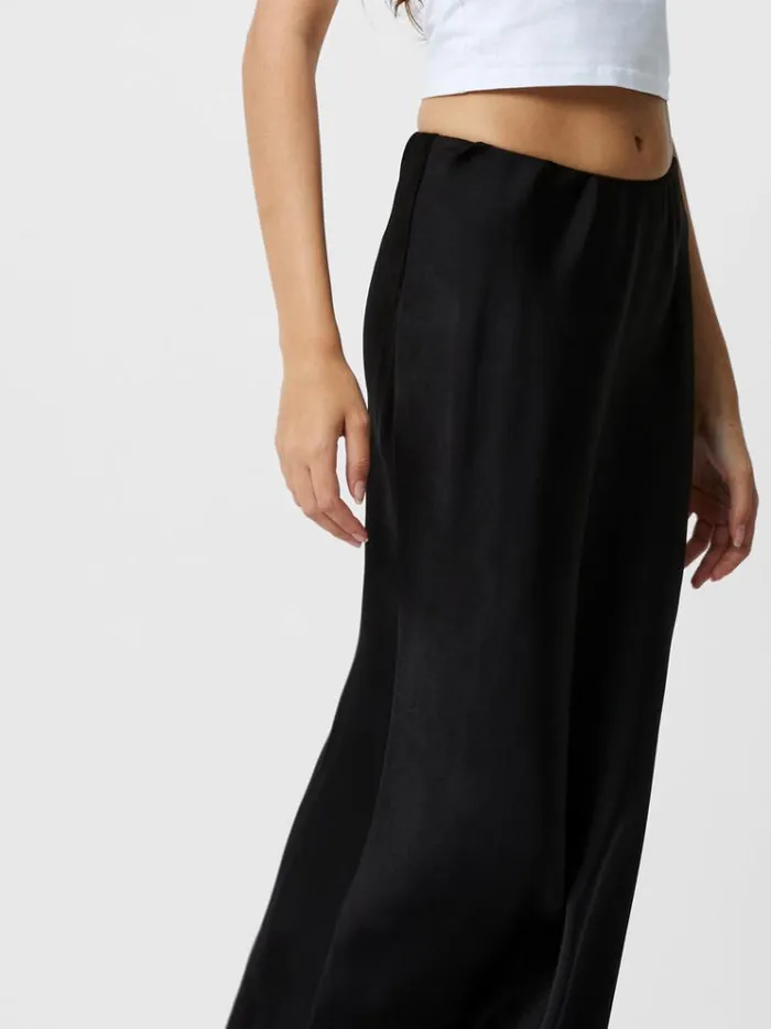 French Connection Skirts and Shorts Satin Slip Midi Skirt Black 8211 Woman