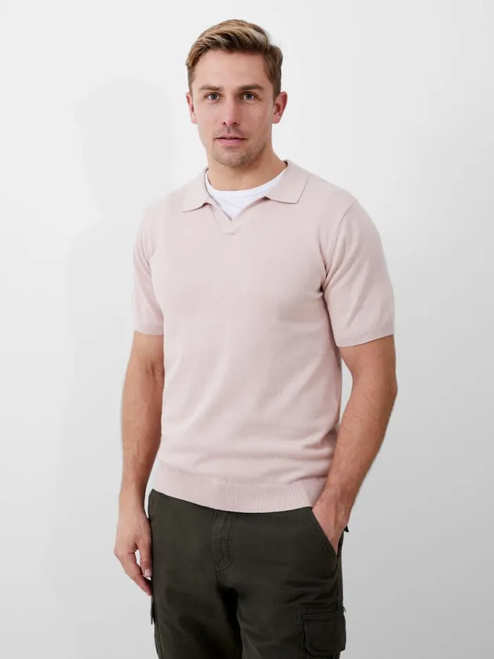 French Connection TShirts and Polo Shirts Resort Short Sleeve Polo Shirt Silver Pink 8211 Man French Connection TShirts and Polo Shirts Resort Short Sleeve Polo Shirt Silver Pink 8211 Man