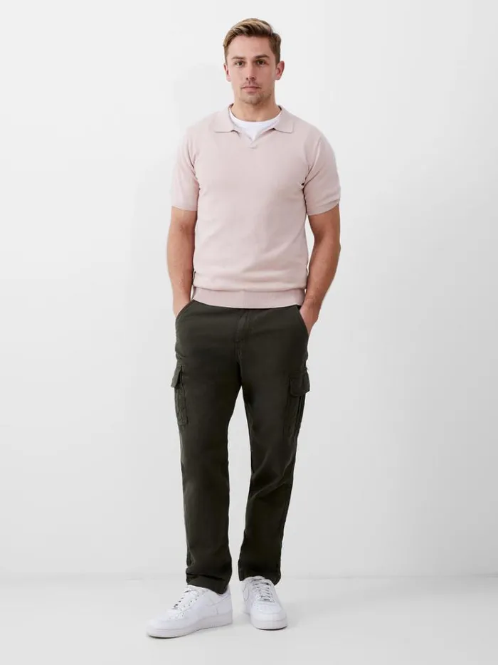 French Connection TShirts and Polo Shirts Resort Short Sleeve Polo Shirt Silver Pink 8211 Man