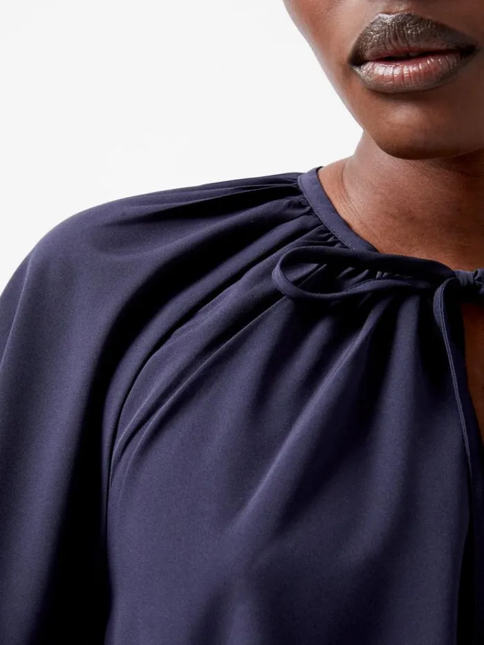 French Connection Tops Capriana Crepe Light Top Marine 8211 Woman