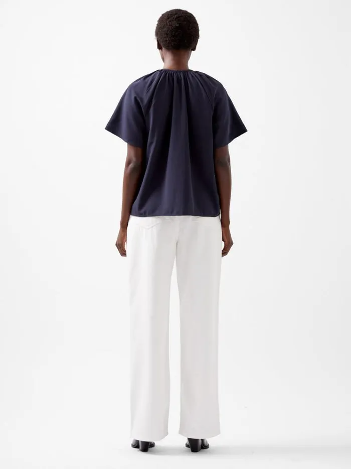 French Connection Tops Capriana Crepe Light Top Marine 8211 Woman