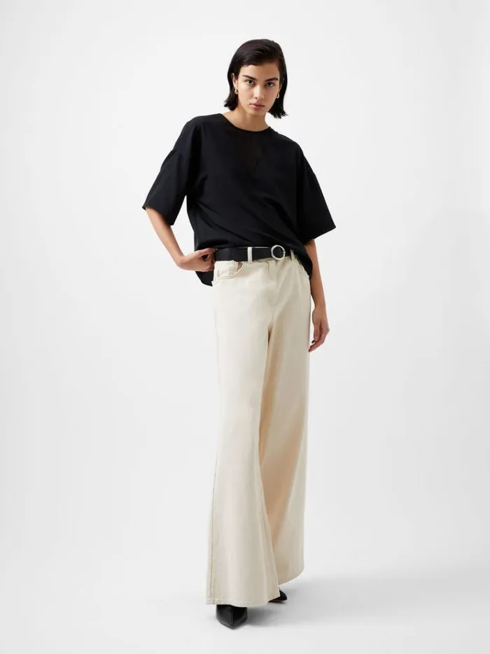French Connection Tops Capriana Crepe Top Blackout 8211 Woman