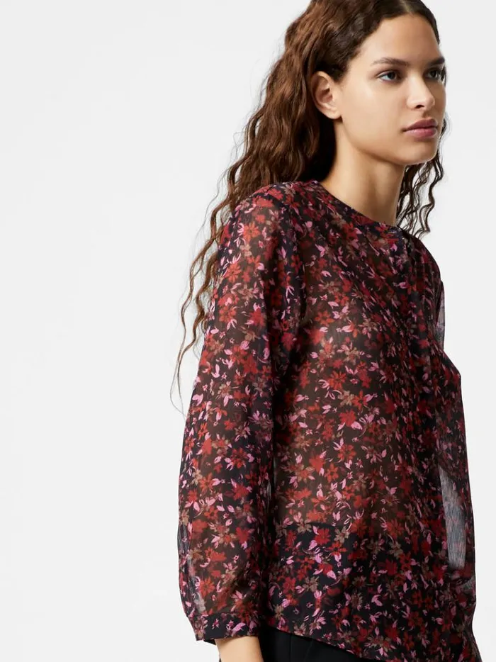 French Connection Tops Clara ButtonThrough Top Black 8211 Woman