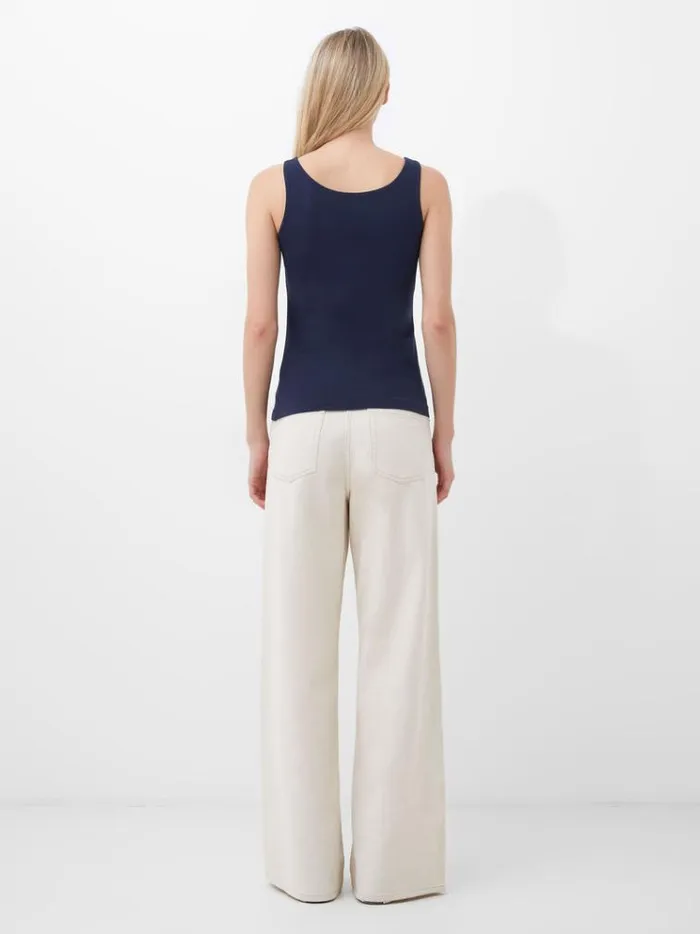 French Connection Tops Cotton Organic Stretch Tank Top Classic Navy 8211 Woman