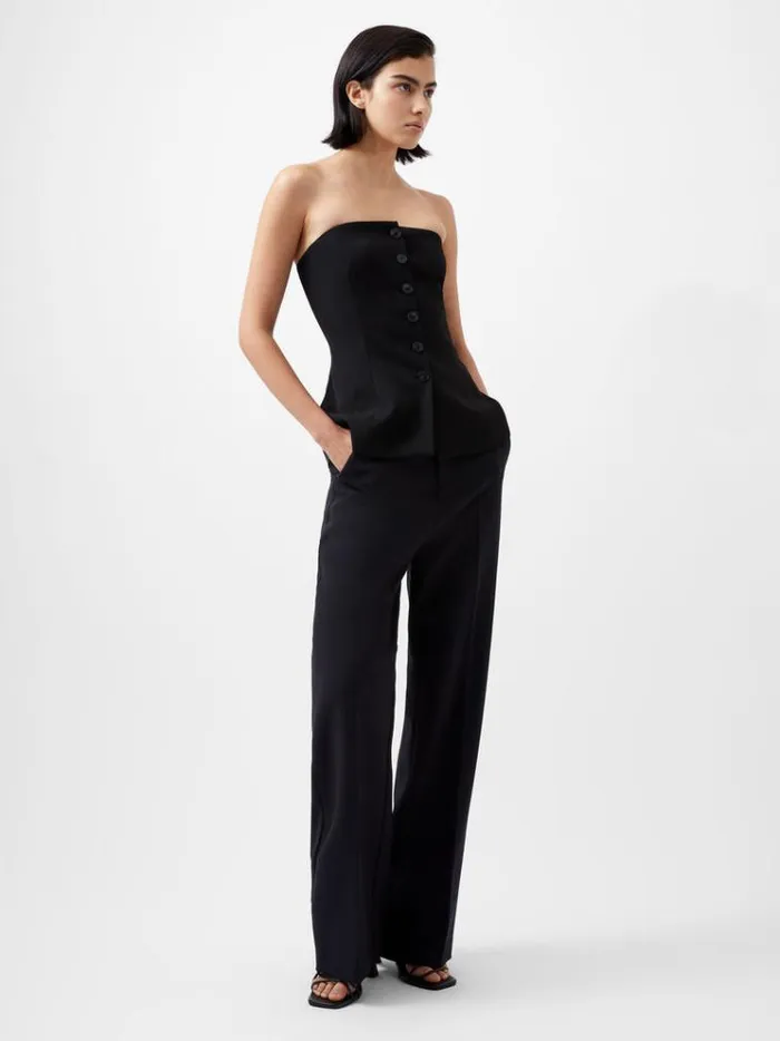 French Connection Tops Harrie Tailored Bandeau Top Blackout 8211 Woman