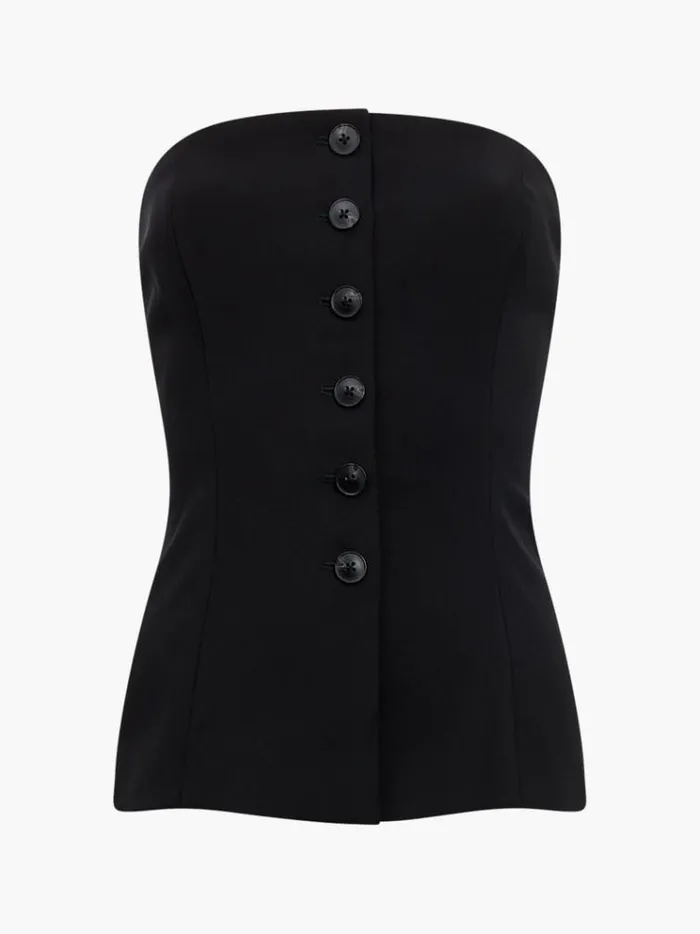 French Connection Tops Harrie Tailored Bandeau Top Blackout 8211 Woman