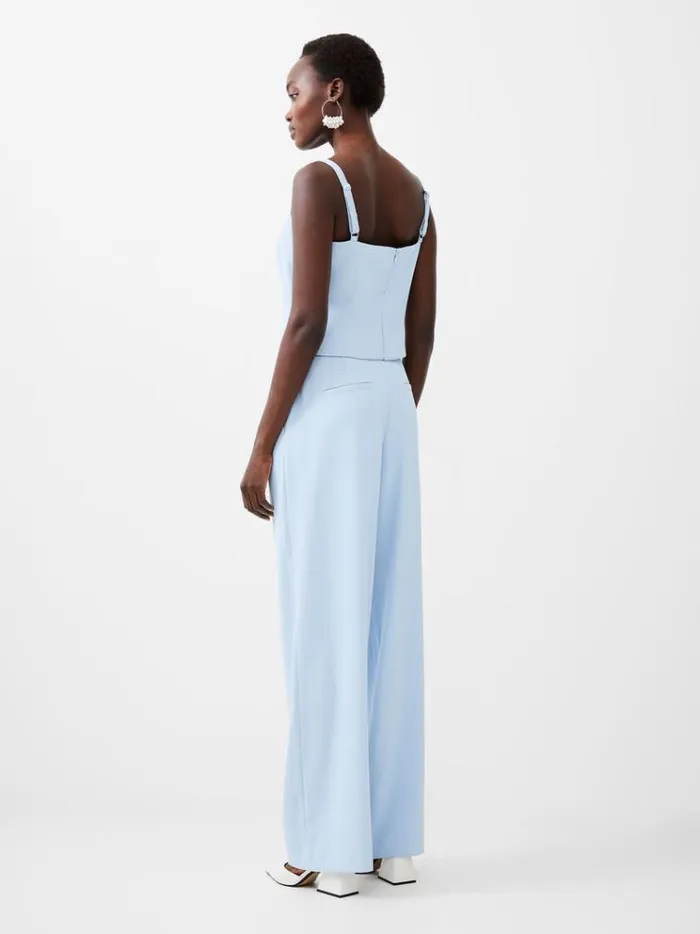 French Connection Tops Harrie Tailored Square Neck Top Cashmere Blue 8211 Woman
