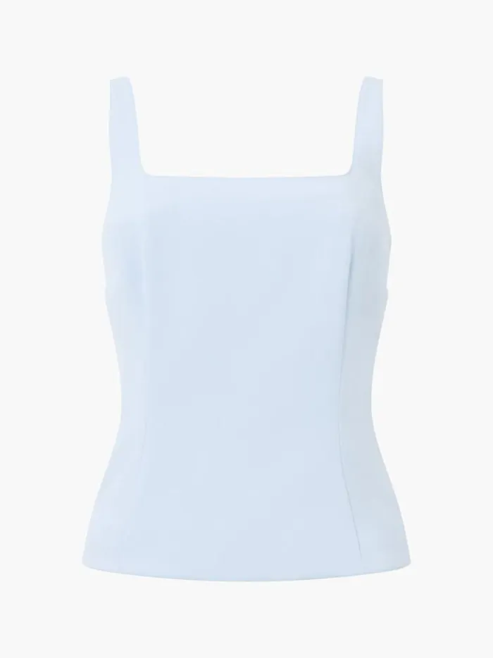 French Connection Tops Harrie Tailored Square Neck Top Cashmere Blue 8211 Woman