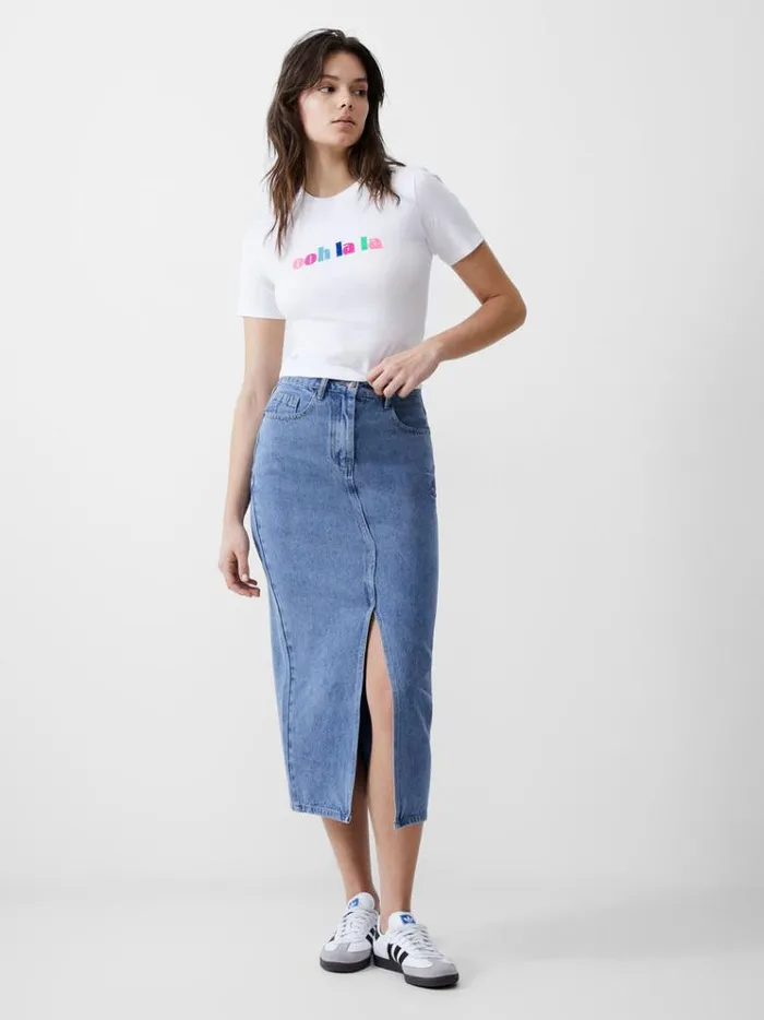 French Connection Tops Ooh La La Fitted TShirt White 8211 Woman