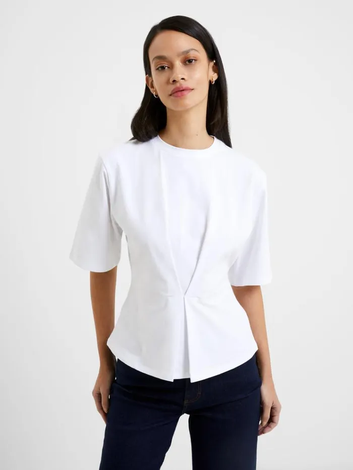 French Connection Tops Pearl Top Linen White 8211 Woman