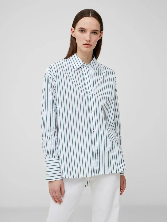 French Connection Tops Rhodes Poplin Sleeve Detail Shirt Linen Whiteforest G 8211 Woman French Connection Tops Rhodes Poplin Sleeve Detail Shirt Linen Whiteforest G 8211 Woman