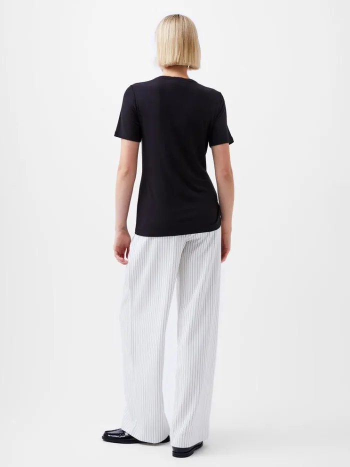 French Connection Tops Rianna Ruched TShirt Black 8211 Woman