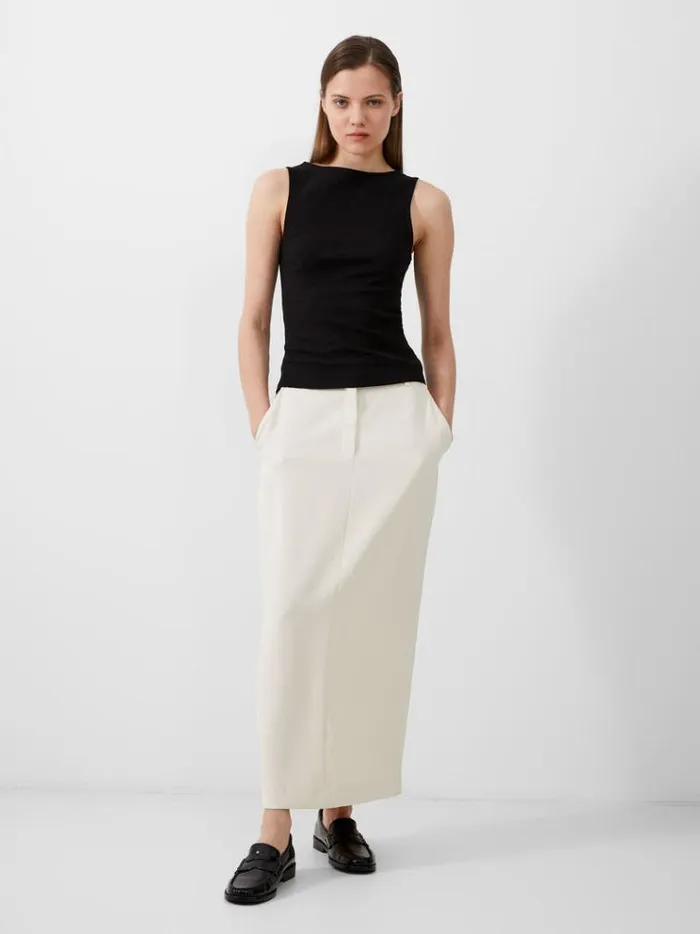 French Connection Tops Sasia Rib Tank Top Blackout 8211 Woman