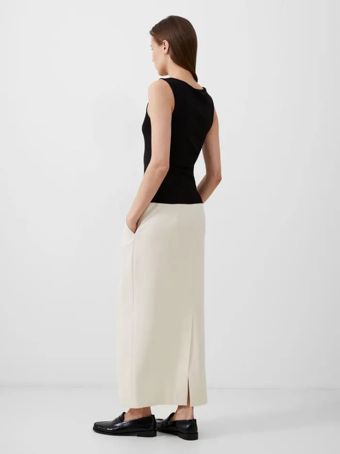 French Connection Tops Sasia Rib Tank Top Blackout 8211 Woman