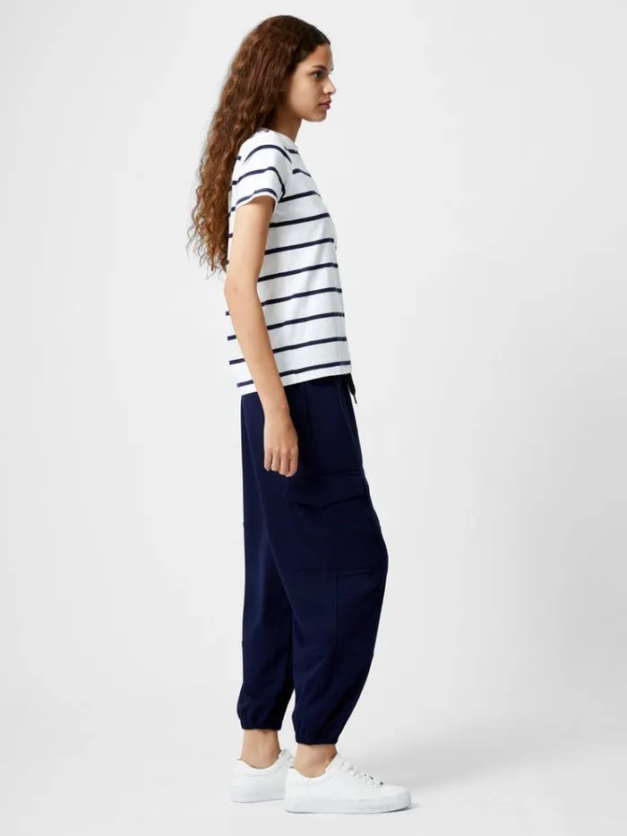 French Connection Tops Stripe Peached TShirt Winter Whtmidnight 8211 Woman