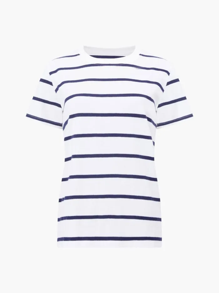 French Connection Tops Stripe Peached TShirt Winter Whtmidnight 8211 Woman