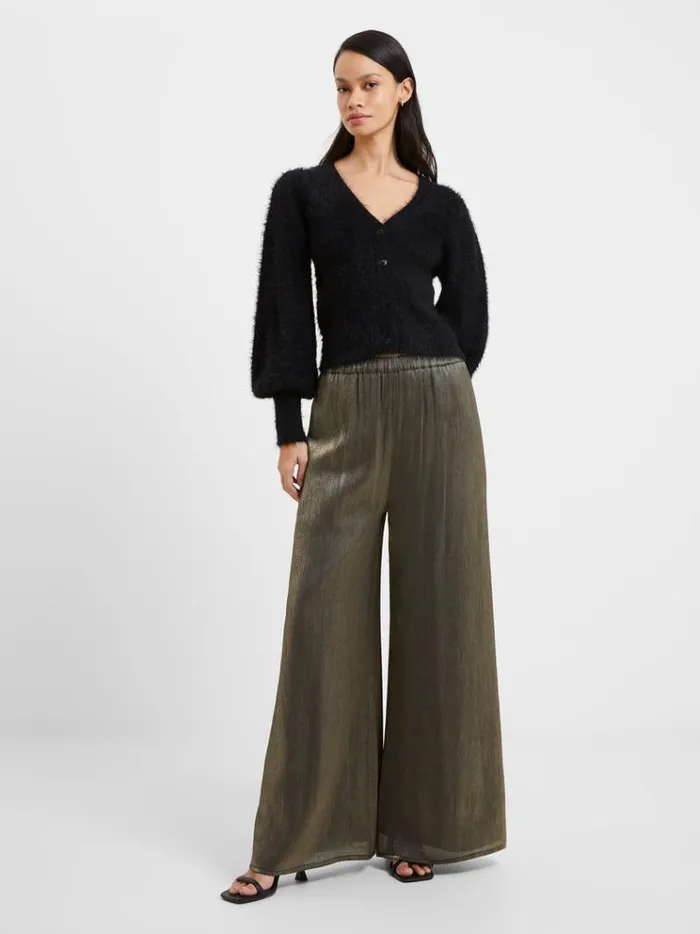 French Connection Trousers Dafne Shine Wide Leg Trousers Shine 8211 Woman