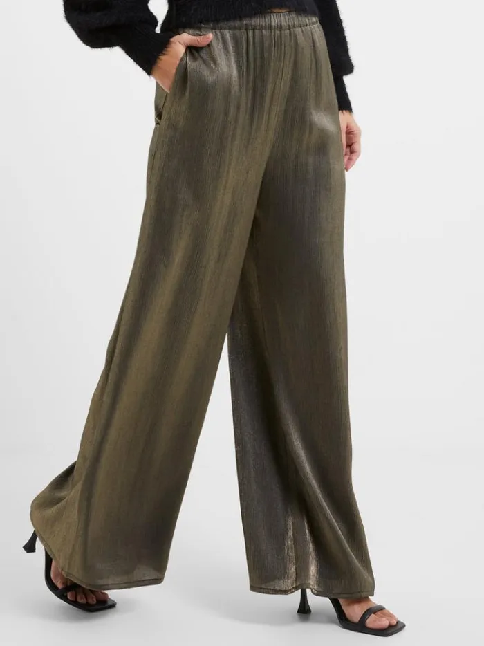 French Connection Trousers Dafne Shine Wide Leg Trousers Shine 8211 Woman