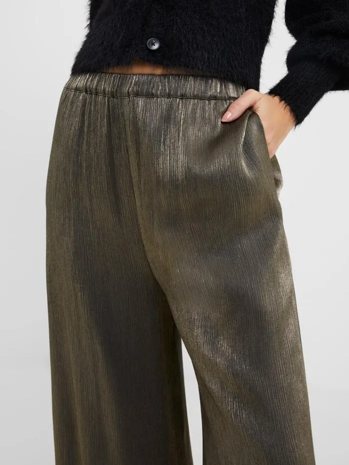 French Connection Trousers Dafne Shine Wide Leg Trousers Shine 8211 Woman