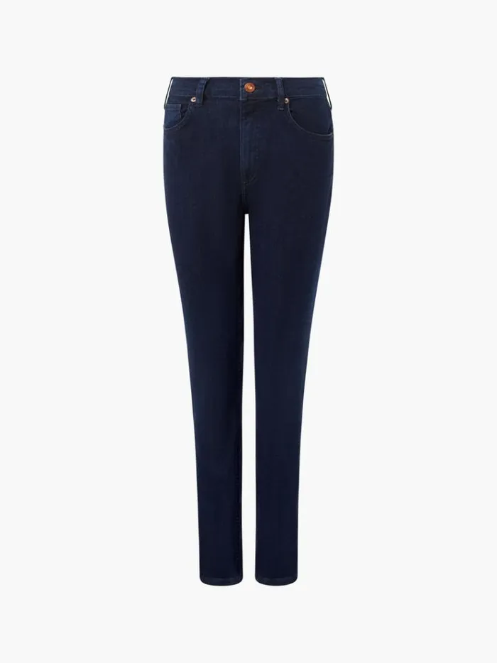 French Connection Trousers Soft Stretch Denim High Rise Skinny Jeans 30 Inch Dark Wash 8211 Woman
