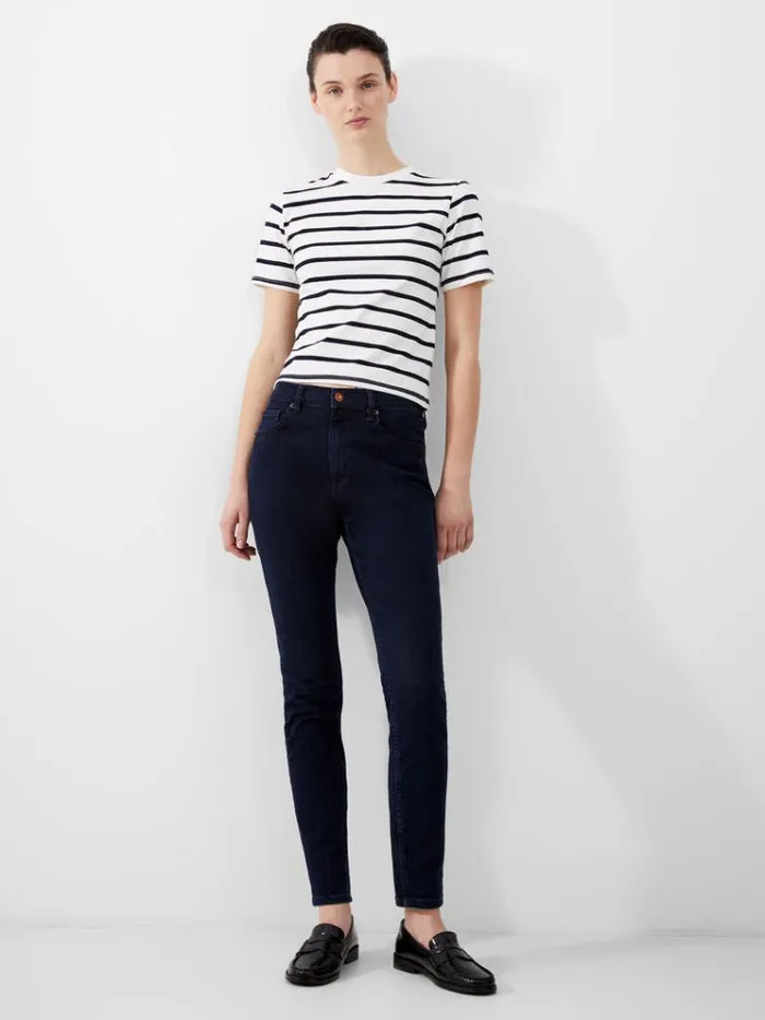 French Connection Trousers Soft Stretch Denim High Rise Skinny Jeans 30 Inch Dark Wash 8211 Woman