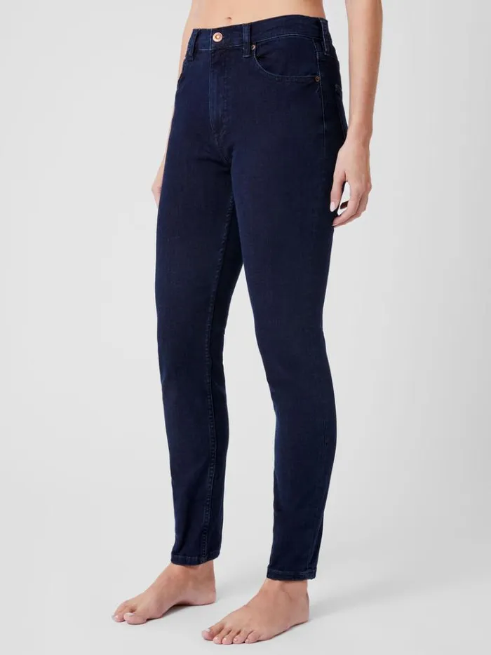 French Connection Trousers Soft Stretch Denim High Rise Skinny Jeans 30 Inch Dark Wash 8211 Woman