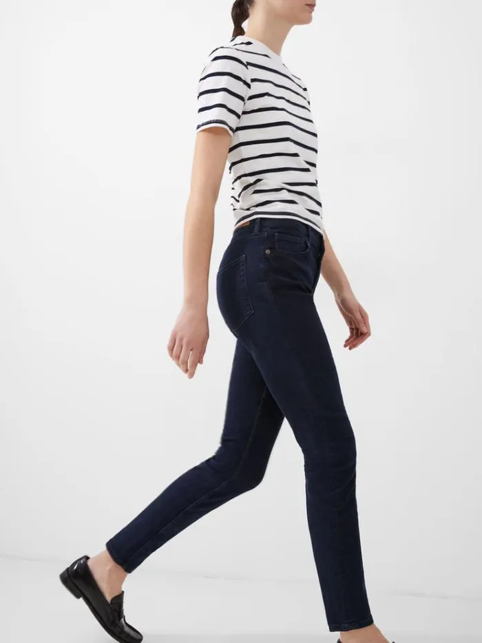 French Connection Trousers Soft Stretch Denim High Rise Skinny Jeans 30 Inch Dark Wash 8211 Woman
