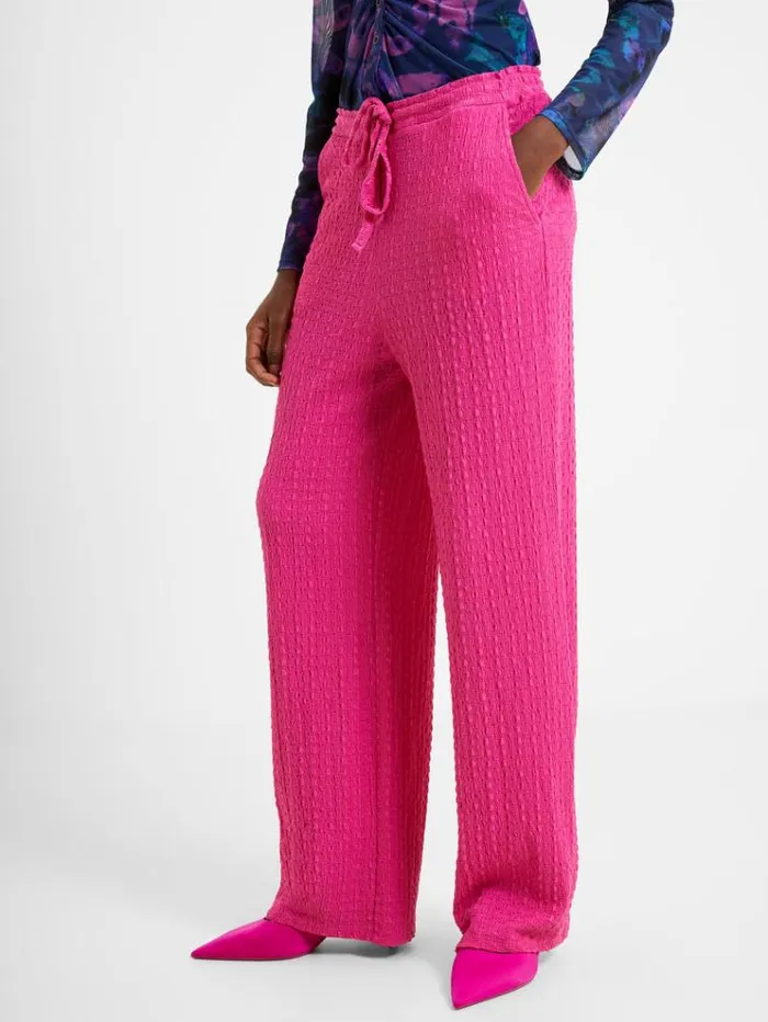 French Connection Trousers Tash Textured Trousers Fuschia 8211 Woman