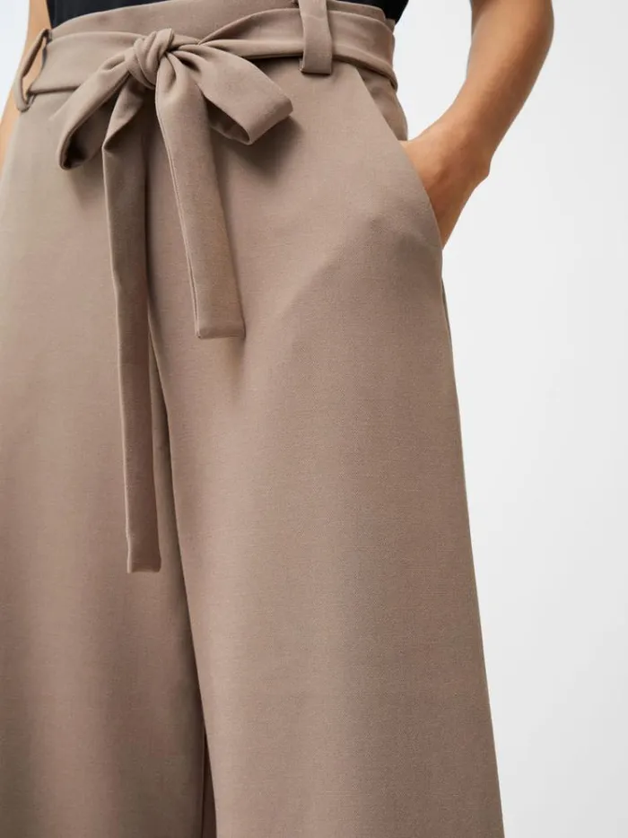 French Connection Trousers Whisper Belted Culottes Mocha Mousse 8211 Woman