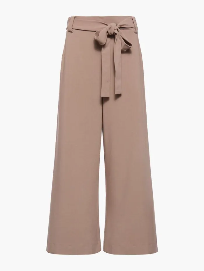 French Connection Trousers Whisper Belted Culottes Mocha Mousse 8211 Woman