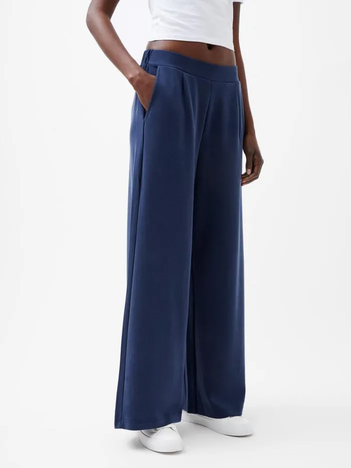 French Connection Trousers Wren Wide Leg Trousers Midnight Blue 8211 Woman