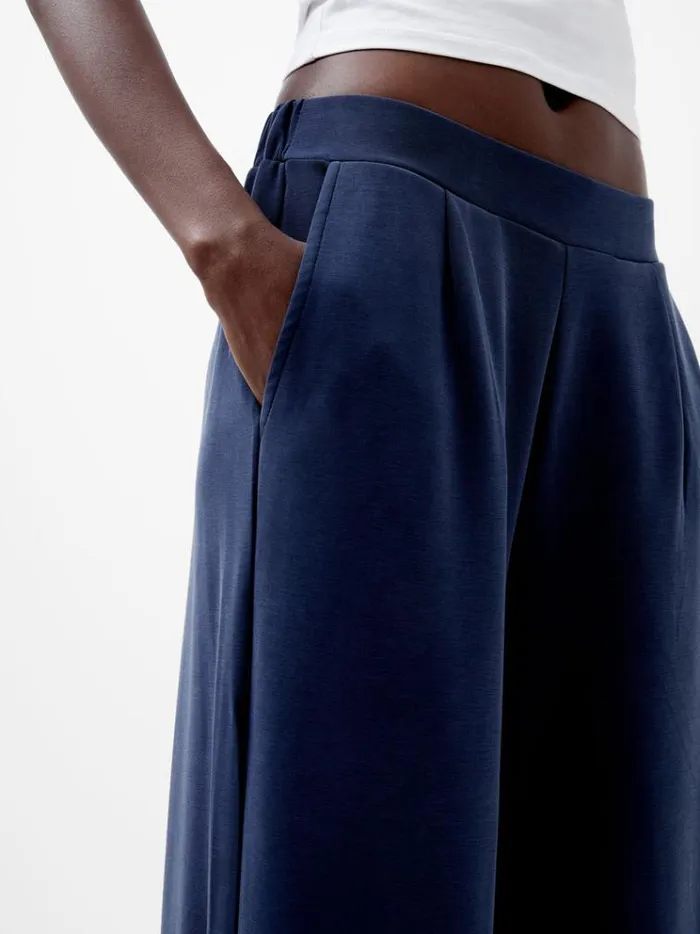 French Connection Trousers Wren Wide Leg Trousers Midnight Blue 8211 Woman