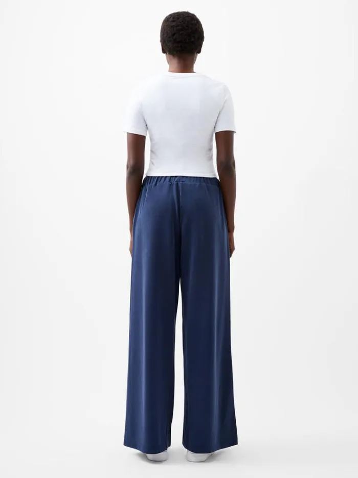 French Connection Trousers Wren Wide Leg Trousers Midnight Blue 8211 Woman