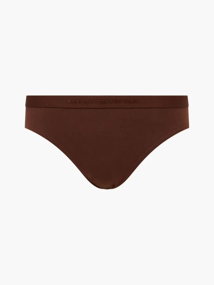 French Connection Underwear and Socks 3 Pack French Connection Briefs Dark Browndark Browndark Brown 8211 Woman
