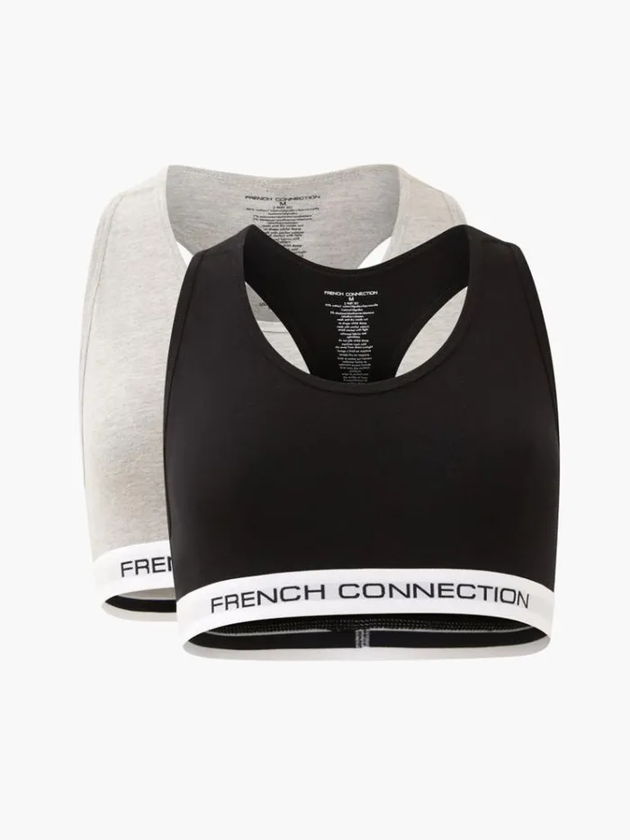 French Connection Underwear and Socks French Connection 2 Pack Crop Top Blackgrey 8211 Woman French Connection Underwear and Socks French Connection 2 Pack Crop Top Blackgrey 8211 Woman