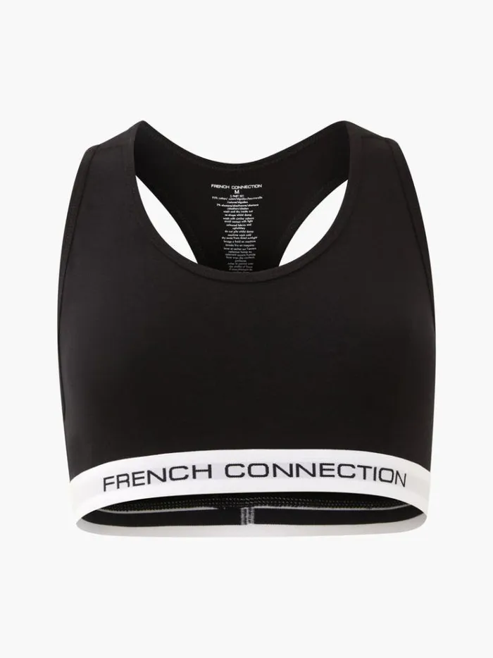 French Connection Underwear and Socks French Connection 2 Pack Crop Top Blackgrey 8211 Woman