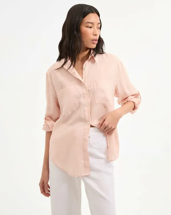 Gil Top Pink Shell Women Veronica Beard Tops